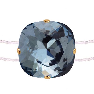 Invisible necklace, 10mm square crystal – NELA GEMS