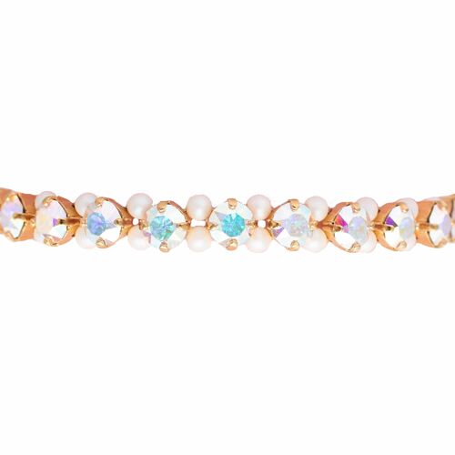 Pearl Crystal bracelet, 5mm crystals - Gold - Aurore Boreale