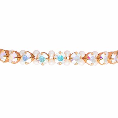 Pearl Crystal Armband, 5 mm Kristalle - Gold - Aurore Boreale