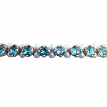 Bracelet perle cristal, cristaux 5mm - or - indicolite 1