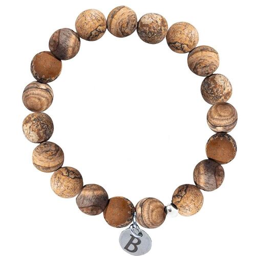 Men's bracelet with a personalized engraved medallion - silver - jask - s - s