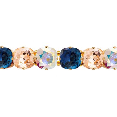 Bracciale Big Crystal, Cristalli 10mm - Argento - Aurore Boreale / Light Peach / Montana