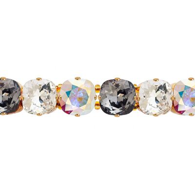 Grand Bracelet Cristal, Cristaux 10mm - Or - Aurore Boreeal / Silvernight / Crystal
