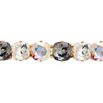 Grand Bracelet Cristal, Cristaux 10mm - Or - Aurore Boreeal / Silvernight / Crystal 1