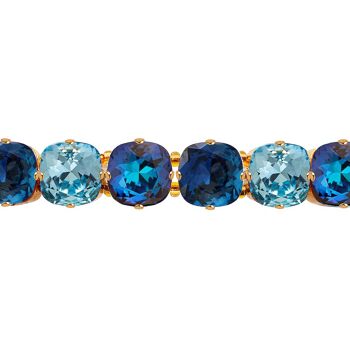 Bracelet Big Crystal, Cristaux 10mm - Or - Bleu Bermudes / Aigue-marine / Montana 1