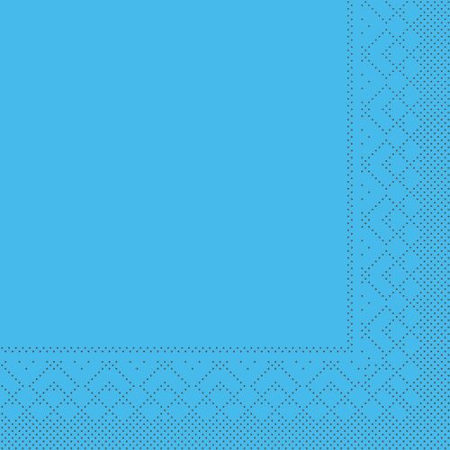 Einweg Serviette Aquablau aus Tissue 33 x 33 cm, 3-lagig, 20 Stück