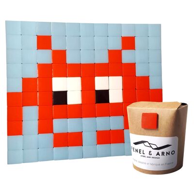 Adhesivo de vidrio para mosaicos decorativos INVADERS rojo