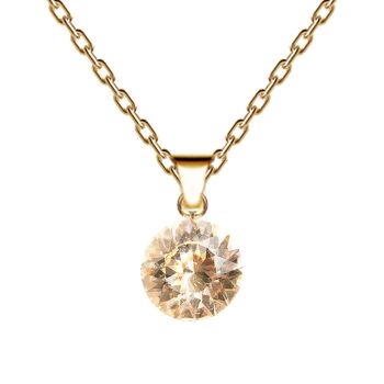 Collier cercle, cristal 8 mm avec support (garniture argentée uniquement) - Or - Golden Shadow 1