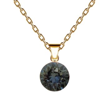 Collier cercle, cristal 8 mm avec support (argent uniquement) - or - Black Diamond 1