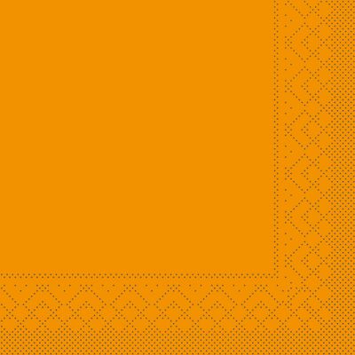 Servilleta desechable curry/naranja de tisú 33 x 33 cm, 3 capas, 20 piezas