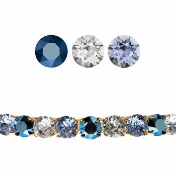 Petit bracelet en cristal, cristaux de 8 mm - Argent - Métallisé / Cristal / Saphir clair 1