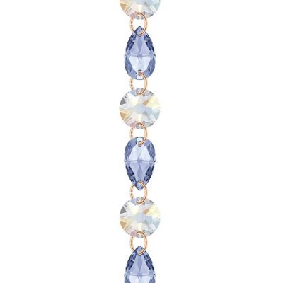 Feines Kristallarmband - Silber - Aurore Boreeal / Light Sapphire