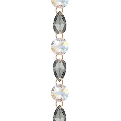 Bracelet cristal fin - argent - aurore boréale / silvernight