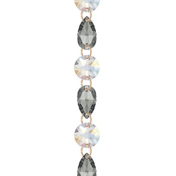 Bracelet cristal fin - argent - aurore boréale / silvernight 1