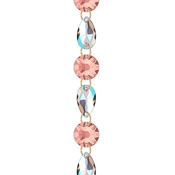 Bracelet cristal fin - Or - Blush Rose / Aurore Boréale 1