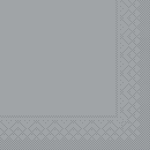 Einweg Serviette Grau aus Tissue 33 x 33 cm, 3-lagig, 20 Stück