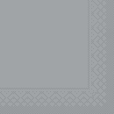 Einweg Serviette Grau aus Tissue 33 x 33 cm, 3-lagig, 20 Stück