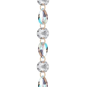 Bracelet cristal fin - argent - cristal / aurore borale 1