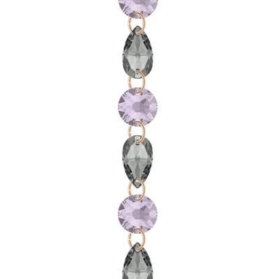 Bracelet cristal fin - argent - mauve / silvernight