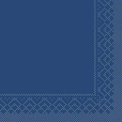 Einweg Serviette Royalblau aus Tissue 33 x 33 cm, 3-lagig, 20 Stück