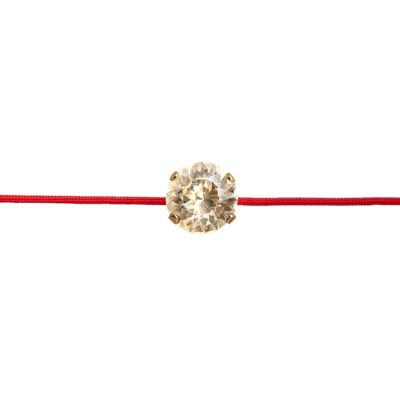 Pulsera protección hilo rojo con cristal - oro - Golden Shadow