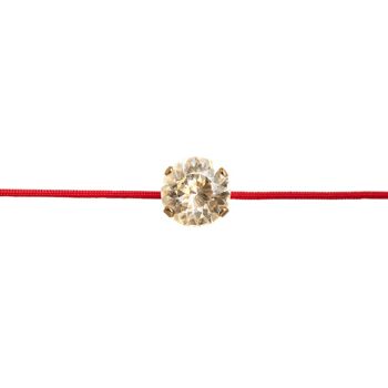 Bracelet de protection fil rouge avec cristal - or - Golden Shadow 1