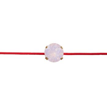 Bracelet protection fil rouge avec cristal - or - Rose Water Opal 1