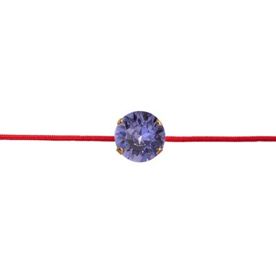 Bracelet protection fil rouge avec cristal - or - tanzanite