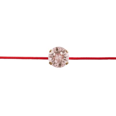 Rotes Fadenschutzarmband mit Kristall - Gold - Vintage Rose