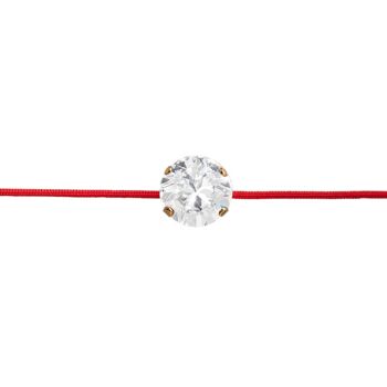 Bracelet protection fil rouge avec cristal - argent - cristal 1