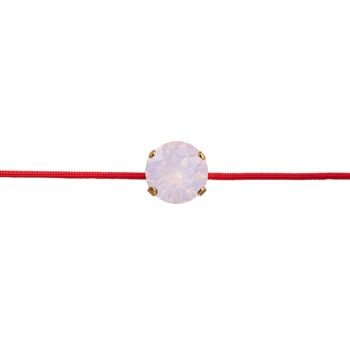 Bracelet protection fil rouge avec cristal - argent - Rose Water Opal 1