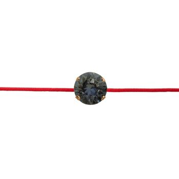 Bracelet de protection fil rouge avec cristal - argent - Silvernight 1