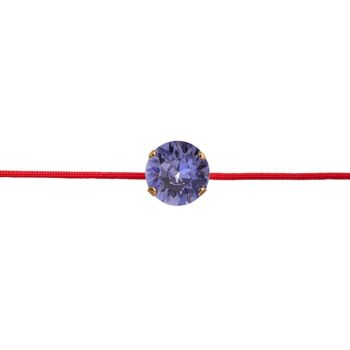 Bracelet de protection fil rouge avec cristal - argent - tanzanite 1