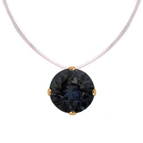 Invisible necklace, 8mm round crystal - gold - Silvernight