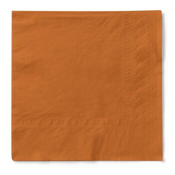 Serviette jetable en terre cuite en tissu 33 x 33 cm, 3 plis, 20 pièces 1