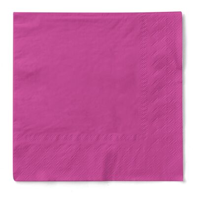 Disposable napkin violet made of tissue 33 x 33 cm, 3-ply, 20 pieces