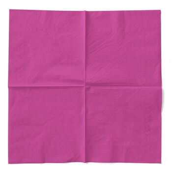 Serviette jetable violette en tissu 33 x 33 cm, 3 plis, 20 pièces 3
