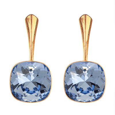 Orecchini in argento Cantain, cristallo 10mm - argento - zaffiro chiaro
