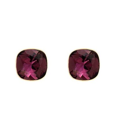 Silberne Naglinsker, 10 mm Kristall - Gold - Amethyst