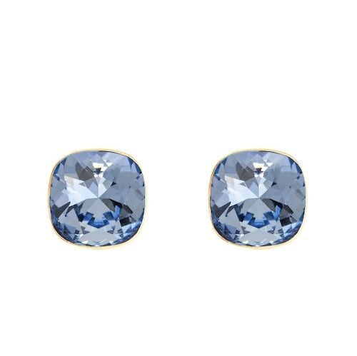 Silberne Naglinskers, 10 mm Kristall – Silber – heller Saphir