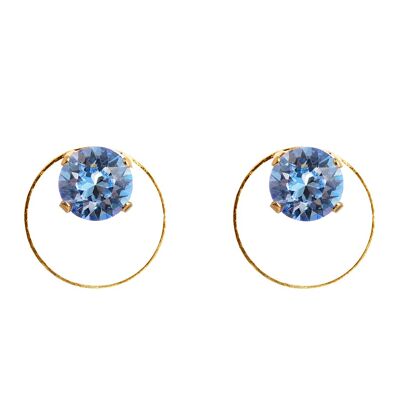 Nagliņaukari mit Ring, 8 mm Kristall – Gold – heller Saphir