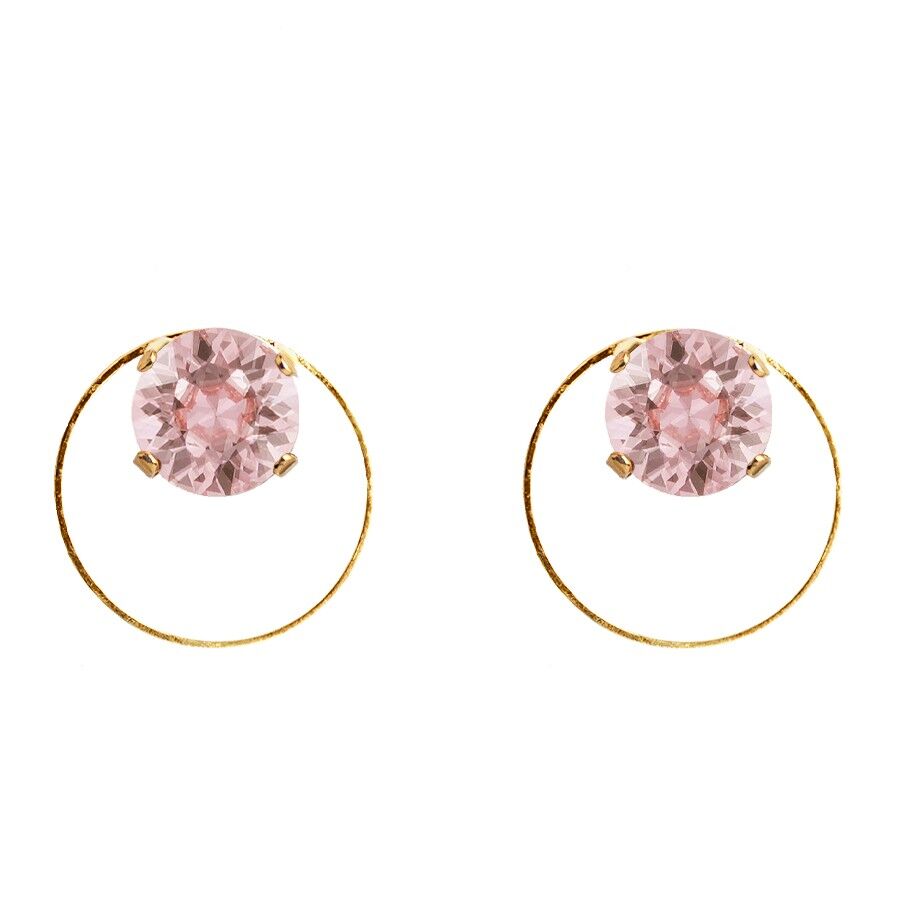 Naglinskari con Anello, Cristallo 8mm - Oro - Rosa Vintage