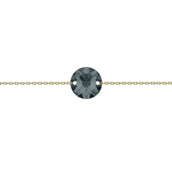 Chaîne main fine cercle, 10mm cristal - argent - silvernight 1