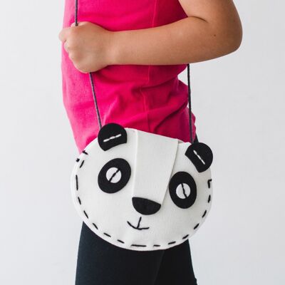Geschenkset für Kinder zum Basteln einer Panda-Tasche