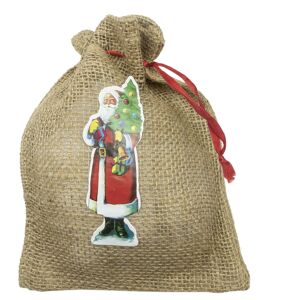 Sac en jute avec motif autocollant Saint-Nicolas