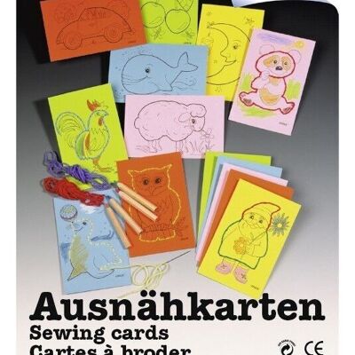 50 colored sewing cards