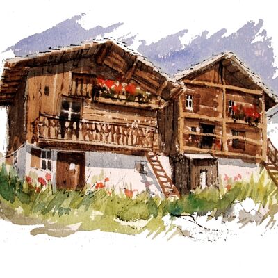 Montagne Chalets en bois traditionnels - CC150