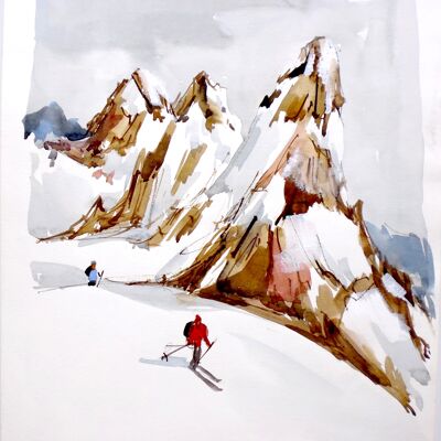 Discesa con sci di montagna - CC151