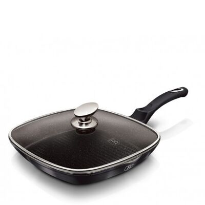 Grill pan with lid, 28 cm, Metallic Line Carbon Pro Edition
