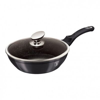Deep frypan with lid, 24 cm, Metallic Line Carbon Pro Edition